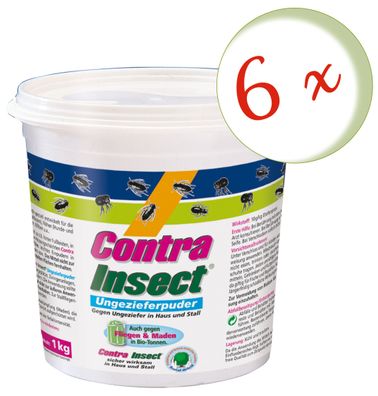 6 x FRUNOL DELICIA® Contra Insect® Ungeziefer-Puder, 1 kg