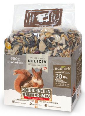 DELICIA® Eichhörnchen FutterMix, 600 g