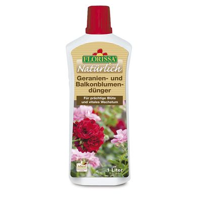 Florissa Geranien- und Balkonblumendünger, 1 Liter