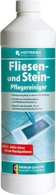 HOTREGA® Fliesen- und Stein-Pflegereiniger, 1 Liter Flasche