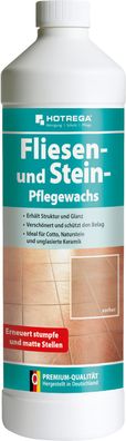 HOTREGA® Fliesen- und Stein-Pflegewachs, 1 Liter Flasche