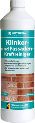 HOTREGA® Klinker- und Fassaden-Kraftreiniger, 1 Liter Flasche