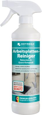 HOTREGA® Arbeitsplatten-Reiniger "Naturstein + Quarz-Komposit", 500 ml Sprühflasche