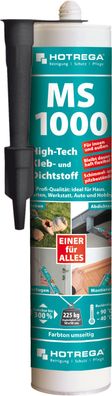 HOTREGA® MS 1000 High-Tech Kleb- und Dichtstoff, 290 ml Kartusche, schwarz