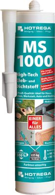 HOTREGA® MS 1000 High-Tech Kleb- und Dichtstoff, 290 ml Kartusche, weiß