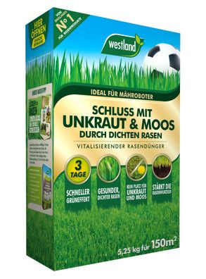 WESTLAND® Schluss mit Unkraut und Moos Rasendünger, 5,25 kg