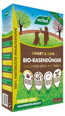 WESTLAND® Smart & Safe - Bio-Rasendünger, 2,8 kg für 80 m²