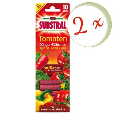 2 x SUBSTRAL® Tomaten Dünger-Stäbchen, 10 Stück