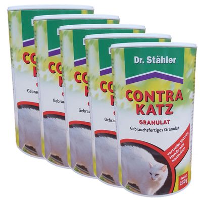 5 x DR. Stähler Contra Katz Granulat, 250 g