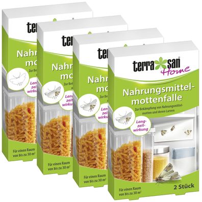 4 x Terrasan HOME® Nahrungsmittelmottenfalle, 2 Stück