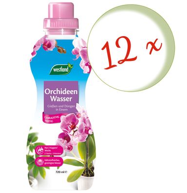 12 x WESTLAND® Orchideen Wasser, 720 ml