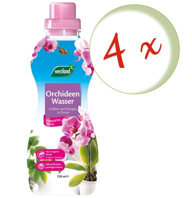 4 x WESTLAND® Orchideen Wasser, 720 ml