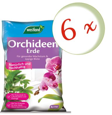 6 x WESTLAND® Orchideenerde, 4 Liter