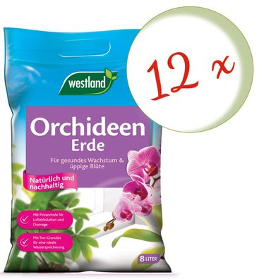 12 x WESTLAND® Orchideenerde, 8 Liter