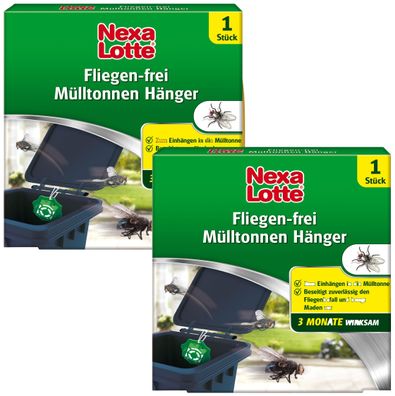 2 x NEXA LOTTE® Fliegen-Frei Mülltonnen Hänger, 1 Stück