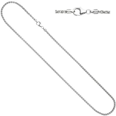 Zopfkette 925 Sterling Silber 2,2 mm 45 cm Halskette Kette Silberkette Karabiner