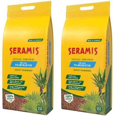 2 x SERAMIS® Spezial-Substrat für Palmen, 15 Liter