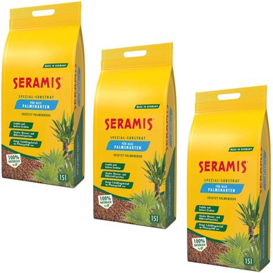 3 x SERAMIS® Spezial-Substrat für Palmen, 15 Liter