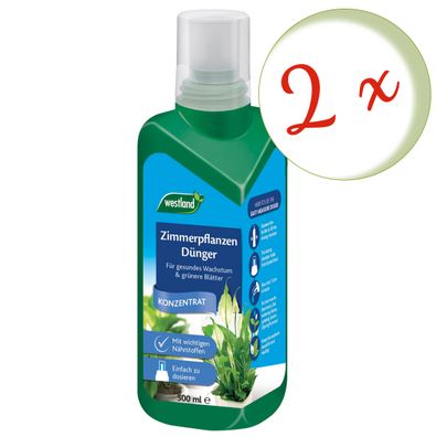 2 x WESTLAND® Zimmerpflanzen Dünger, 500 ml