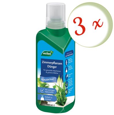 3 x WESTLAND® Zimmerpflanzen Dünger, 500 ml