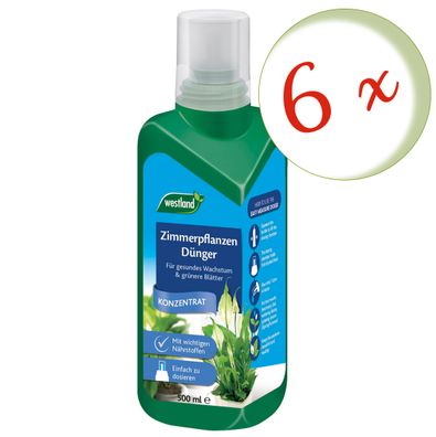 6 x WESTLAND® Zimmerpflanzen Dünger, 500 ml