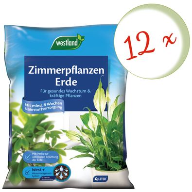 12 x WESTLAND® Zimmerpflanzen Erde, 4 Liter