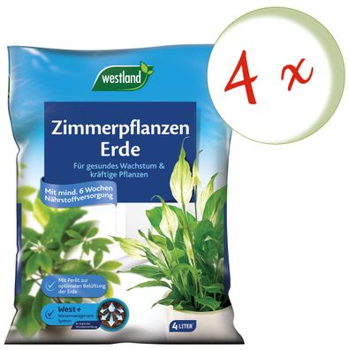 4 x WESTLAND® Zimmerpflanzen Erde, 4 Liter