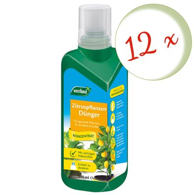 12 x WESTLAND® Zitruspflanzen Dünger, 500 ml