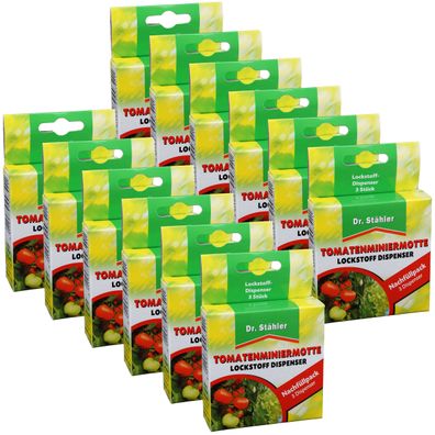 12 x DR. Stähler Tomatenminiermotte Pheromon-Dispenser, 3 Stück
