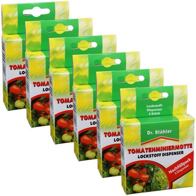 6 x DR. Stähler Tomatenminiermotte Pheromon-Dispenser, 3 Stück