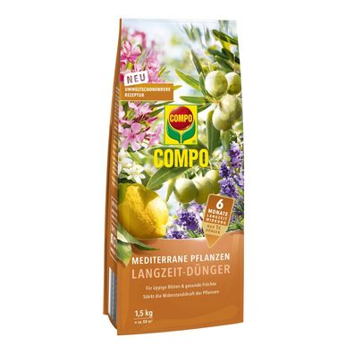 COMPO Mediterrane Pflanzen Langzeit-Dünger, 1,5 kg Beutel