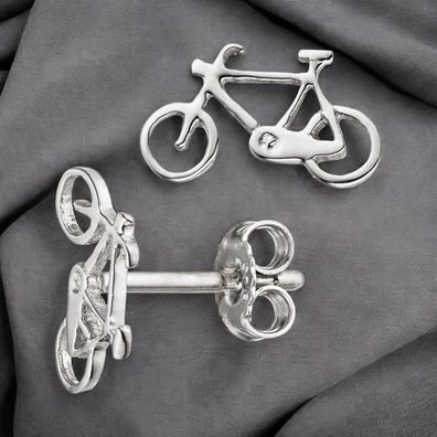 Kinder Ohrstecker Fahrrad Bike 925 Sterling Silber Ohrringe Kinderohrringe