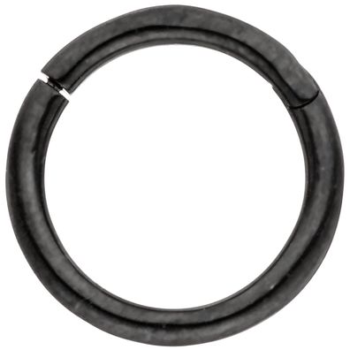 Segmentring Edelstahl schwarz mit Klick-System Scharnier Ringstärke 1,2 mm