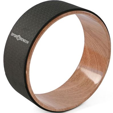 Sporttrend 24® Yoga Wheel TPE / Holz, Yogarad für Yoga Pilates Gymnastik