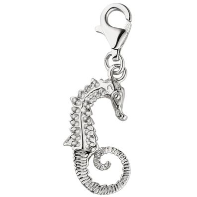 Einhänger Charm Seepferdchen 925 Sterling Silber Silbercharm Seepferd