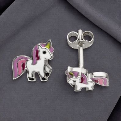 Kinder Ohrstecker Einhorn 925 Sterling Silber Kinderohrringe