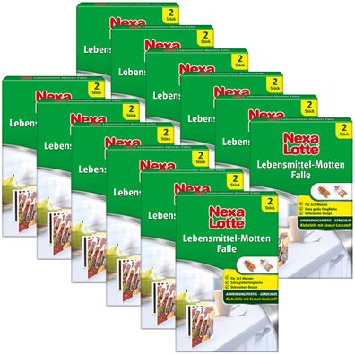 12 x NEXA LOTTE® Lebensmittel-Motten Falle, 2 Stück