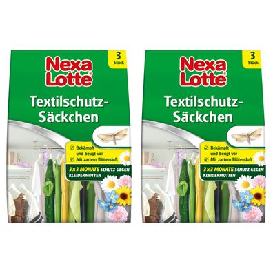 2 x NEXA LOTTE® Textilschutz Säckchen, 3 Stück