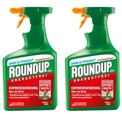 2 x ROUNDUP® Express AF Sprühflasche, 1 Liter