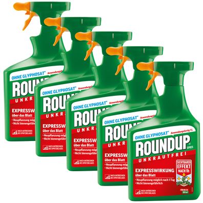 5 x ROUNDUP® Express AF Sprühflasche, 1 Liter