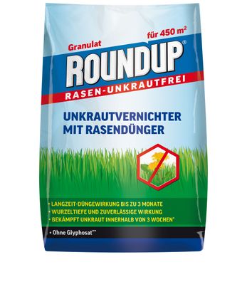 ROUNDUP® Rasen-Unkrautfrei 2in1, Unkrautvernichter mit Rasendünger, 9 kg