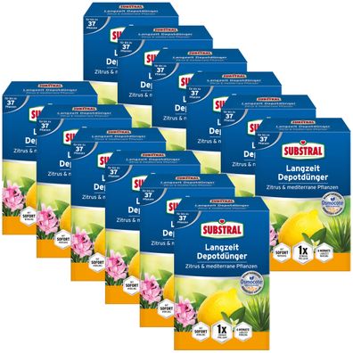 12 x SUBSTRAL® Langzeit Depotdünger für Zitrus & Mediterrane Pflanzen, 750 g