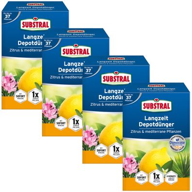 4 x SUBSTRAL® Langzeit Depotdünger für Zitrus & Mediterrane Pflanzen, 750 g