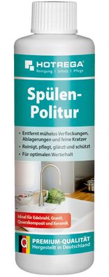 HOTREGA® Spülen-Politur, 250 ml Flasche