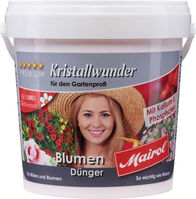 MAIROL Blumen Dünger Kristall, 1 kg, Kristallwunder