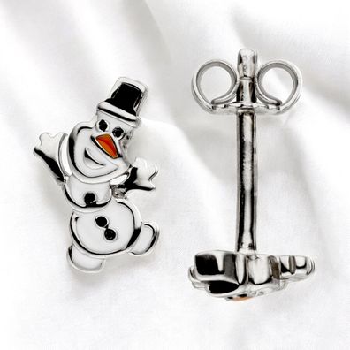 Kinder Ohrstecker Schneemann 925 Sterling Silber Kinder-Ohrringe