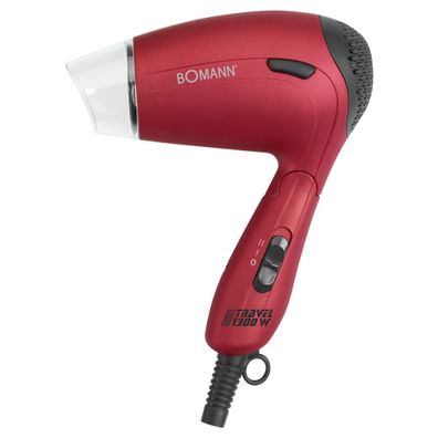 Bomann Reise-Haartrockner mit Diffusor Reisehaartrockner HTD 8005 CB rot