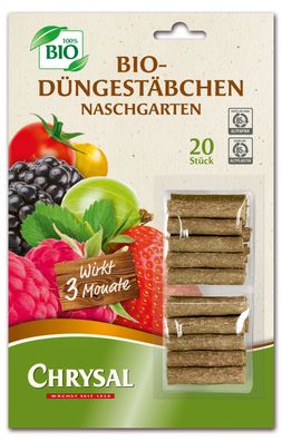 Chrysal Bio-Düngestäbchen Naschgarten, 20 Stück