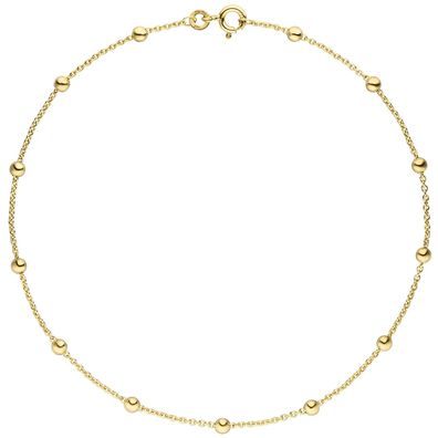 Fußkettchen Fußkette 333 Gold Gelbgold 25 cm Goldkette Federring