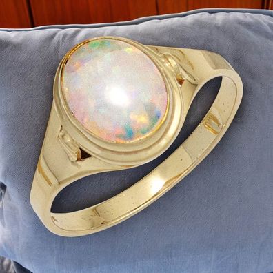 Damen Ring 333 Gold Gelbgold 1 Opal Goldring